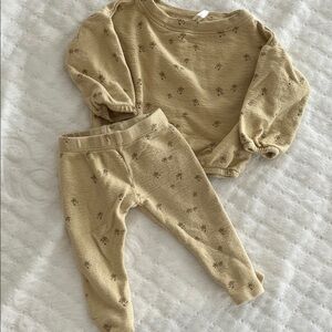 Rylee + Cru Floral Sponge Knit Set 3-6 months